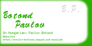 botond pavlov business card